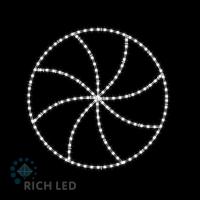 2Д Елочная игрушка Карамель мини, 480х480 мм, 24В Белый