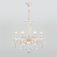 Подвесная люстра Eurosvet 3585/6 белый/прозрачный хрусталь Strotskis