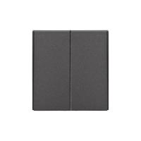 Выключатель STRONG 2 кл проходной (переключатель) 10А с/у графит KRANZ