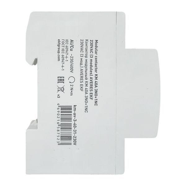 Контактор модульный КМ 40А 3NO+1NC 230В AC (3 мод.) AVERES EKF km-av-3-40-31-230V