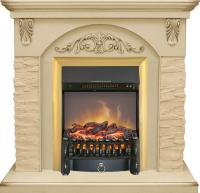 Royal Flame Каминокомплект Bern Сланец крупный бежевый / Алебастр темная патина с очагом Fobos FX M Brass