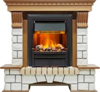 Dimplex Каминокомплект Pierre Luxe - Дуб / Белый (Высота 1020мм) с очагом Brookline Black