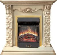 Royal Flame Каминокомплект Adriana - Cлоновая кость с очагом Majestic FX Brass