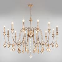 Подвесная люстра Eurosvet 10120/12 золото/тонированный хрусталь Strotskis Sm