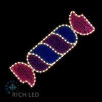 2Д Елочная игрушка Конфета №2 , 850х280 мм, Деколэйс, 220В Теплый белый