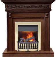 Dimplex Каминокомплект Valletta - Темный дуб с очагом Danville Brass FB2