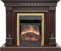 Royal Flame Каминокомплект Dallas - Темный дуб с очагом Majestic FX Brass
