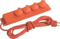 Удлинитель 4х5м с заземл. 16А IP44 У04В 2P+PE 250В 3х1 с защ. крышкой IEK WYP10-16-04-05-44-N