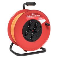 Удлинитель на катушке 4х50м с заземл. 16А IP44 Гефест 2.0 3.5кВт КГ 3х1.5 с предохранителем PROxima EKF UKG02-16-R315-4-50-IP44