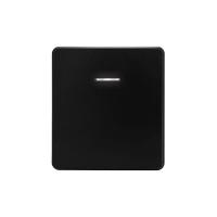 Выключатель ROUND 1 кл с подсветкой 10А с/у оникс KRANZ