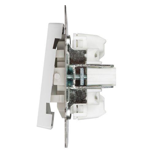 Выключатель 2-кл. СП Accent 6-105-01 10А IP20 250В с подсветкой AL/CU бел. Intro Б0063505