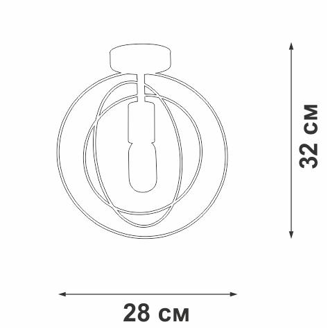 Люстра 1xE27 макс. 40Вт Vitaluce V3794-8/1PL