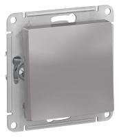 Выключатель 1-кл. AtlasDesign 2-п. 10А мех. алюм. SE ATN000321