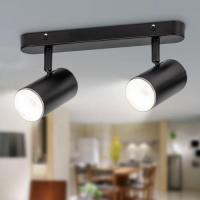 Светильник OL35-2 BK MR16 GU10 IP20 настенно-потолочный спот черн. хром ЭРА Б0056364