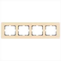 Рамка 4-м G-Glass закругленная стекло матов. тауп Jasmart G1004GT-RM