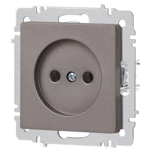 Розетка 1-м СП Accent 6-201-09 16А IP20 250В 2P титан Intro Б0063673