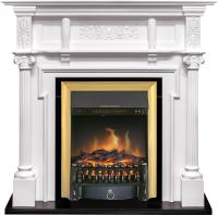 Royal Flame Каминокомплект Oxford - Белый с очагом Fobos FX Brass