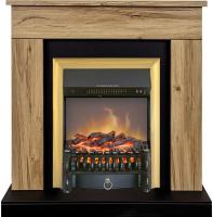 Royal Flame Каминокомплект Bergen (Разборный) - Дуб галифакс (Ширина 900 мм) с очагом Fobos FX M Brass