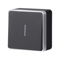 Выключатель Werkel W5010134 черный с серебром