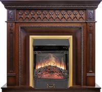 Royal Flame Каминокомплект Alexandria - махагон коричневый антик с очагом Majestic FX Brass