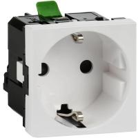 Розетка 2мод. 16А 250В 90град. с заземл. без защ. шторок безвинт. зажимы бел. ИЭК Leg 4521054