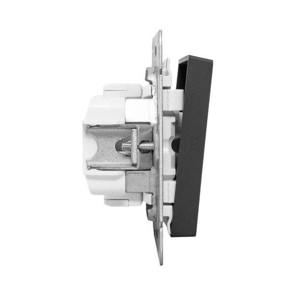 Выключатель 1-кл. СП Эпика механизм черн. EKF UP1-SWB-10