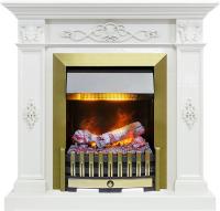 Dimplex Каминокомплект Derby - Белый дуб с очагом Danville Antique Brass FB2