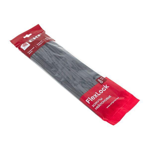 Хомут P6.6 4.8х300 FlexLock стандартный черн. (уп.100шт) PROxima EKF plc-fl-ctsb-4.8x300