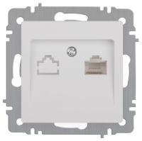 Розетка Intro Accent 6-303-01 информационная RJ45 IP20 СУ бел. Intro Б0063624