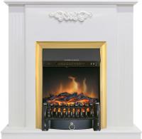 Royal Flame Каминокомплект Lumsden - Белый дуб с очагом Fobos FX Brass