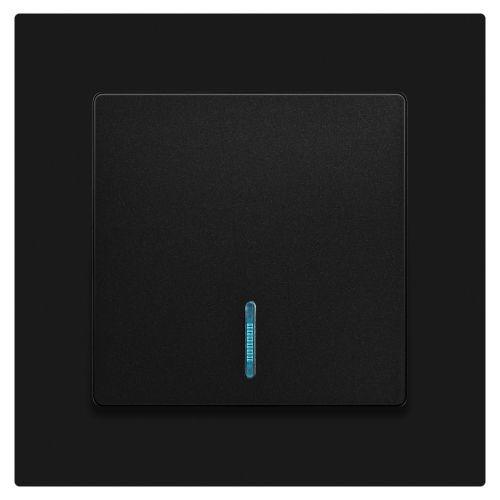 Выключатель 1-кл. СП Accent 6-102-05 10А IP20 250В с подсветкой AL/CU антрацит Intro Б0063475