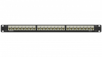 Патч-панель 19дюйм 1UCAT6А 24 модуля RJ45 неэкранированная DKC RN6APPU24