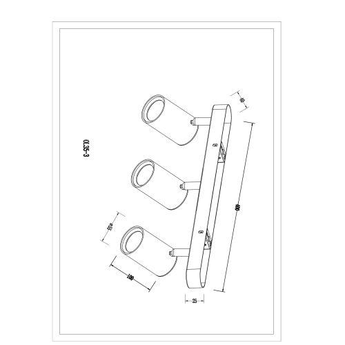 Светильник OL35-3 WH MR16 GU10 настенно-потолочный спот IP20 бел. хром Эра Б0056367