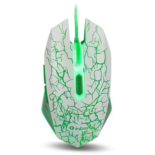 Мышь MG610 игровая проводная 1200-3600dpi бел. Intro Б0056136