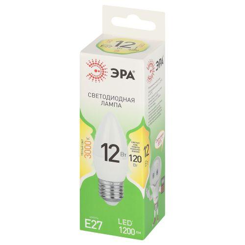 Лампа светодиодная GREEN LINE B35-12W-830-E27 GL 12Вт свеча 3000К свет тепл. E27 Эра Б0067137