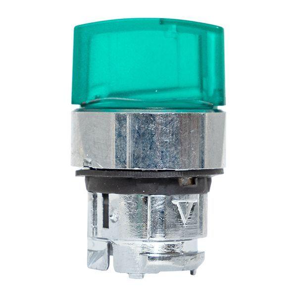 Механизм переключателя исполнительный ХB4 зел. на 2 положения возвратный без фиксации с подсветкой с короткой ручк IP65 EKF XB4BD2L-G-65