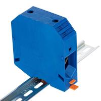 Клемма проходная винтовой зажим 2 точки подключения 150кв.мм син. DKC KRUH-150-BU