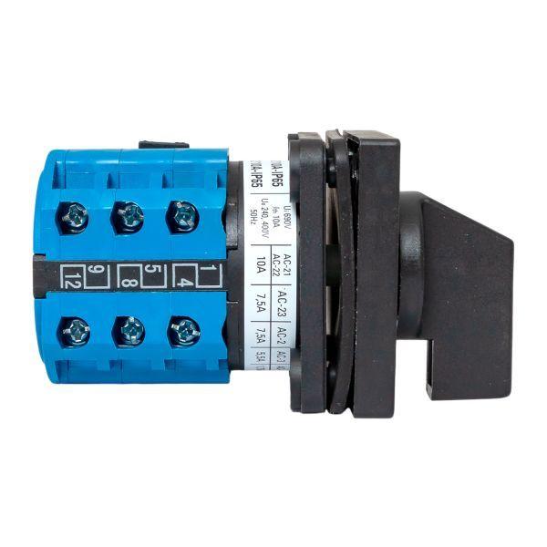 Переключатель кулачковый ПК-1-102 2п 10А "0-1-2-3" IP65 EKF pk-1-102-10-65