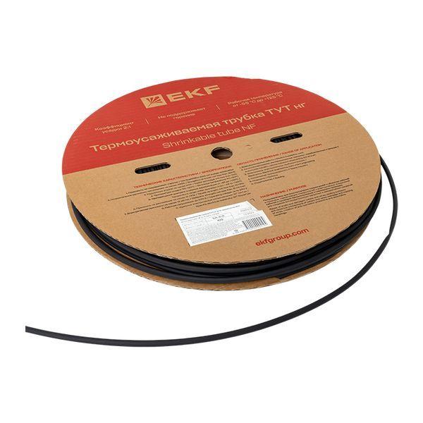 Трубка термоусадочная ТУТ нг 6/3 черн. (уп.100м) EKF tut-6-b