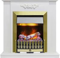 Dimplex Каминокомплект Lumsden - Белый дуб с очагом Danville Antique Brass FB2