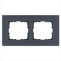 Рамка 2-м G-Glass стекло маренго Jasmart G1002GC