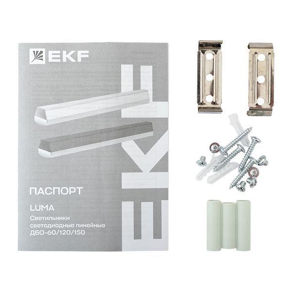 Светильник светодиодный ДБО-60 24Вт 4000К IP20 590х65х70 линейный бел. LUMA EKF LBL-60-24-W-4000
