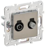 Розетка двойная TV+SAT SKANDY SK-A13N никель IEK SK-AF20-O-K50