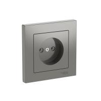 Розетка AtlasDesign 16А без заземл. быстрозажим. клем. в сборе сталь SE ATN000940S