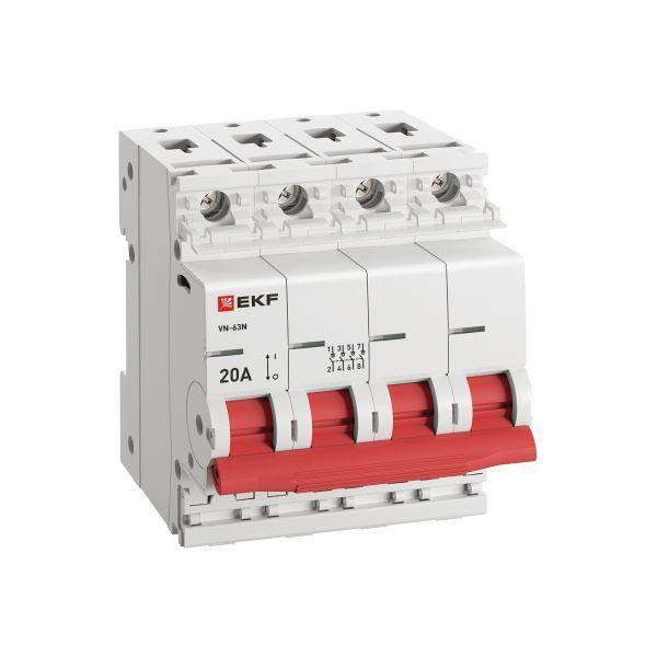Выключатель нагрузки 4п 20А ВН-63N PROxima EKF S63420