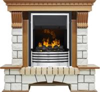 Dimplex Каминокомплект Pierre Luxe - Дуб / Белый (Высота 1020мм) с очагом Flagstaff