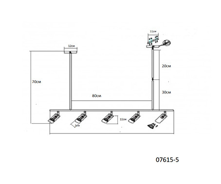 Люстра на штанге Kink Light 07615-5,19