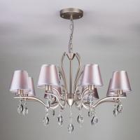 Подвесная люстра Eurosvet 10089/8 сатин-никель/прозрачный хрусталь Strotskis