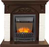 Royal Flame Каминокомплект Bern Сланец мелкий белый / Темный дуб с очагом Aspen Black