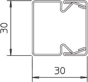 Кабель-канал 30х30 L2000 сталь LKM30030FS оцинк. OBO 6246982